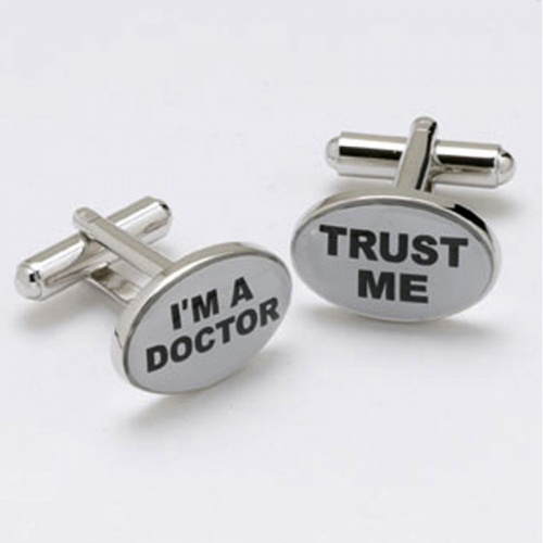 I m a Doctor Trust Me Novelty Cufflinks